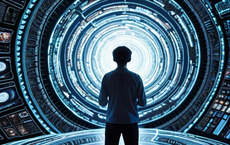 A person stands amidst a swirling vortex of blurred, fragmented digital information and flickering screens, symbolizing information overload. Their gaze is intently focused on a single, clearly illuminated, intricately glowing object in their hands or foreground, representing a profound core skill. This object could be a complex, stylized brain, a deeply rooted tree of knowledge, or a perfectly crafted mechanism, radiating clear, focused light. The background is a chaotic, diffused blur of data, emphasizing clarity, focus, and depth in an uncertain, noisy digital age. Sci-fi, conceptual art, volumetric lighting, deep focus, digital painting, --ar 16:9